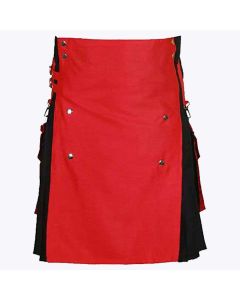 hybrid kilt for men red and black