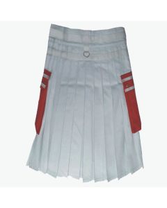 red and white utility kilt