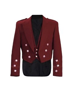 Red Prince Charlie Jacket And Waistcoat
