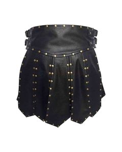 Modern Roman Black Leather kilt