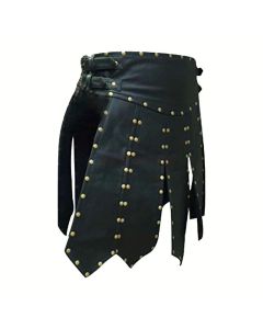 Modern Roman Black Leather kilt