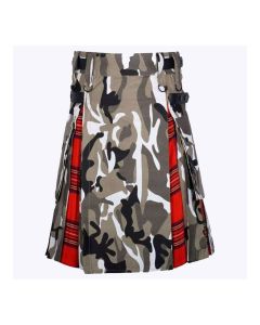 Royal Stewart And Urban Camo Utility Kilt