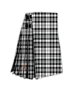 Scott Black and White Tartan Kilt