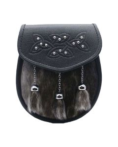 Semi Dress Grey Sealskin Studded Celtic Modren Sporran
