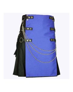 Premium Quality Stylish Utility Kilt With Silver Chain