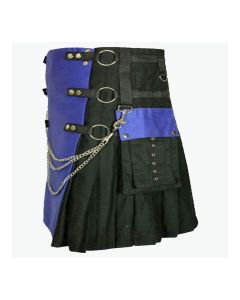 Premium Quality Stylish Utility Kilt With Silver Chain