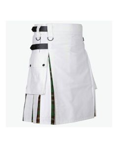 Tara Murphy Tartan And White Cotton Hybrid Utility Kilt