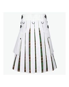 Tara Murphy Tartan And White Cotton Hybrid Utility Kilt
