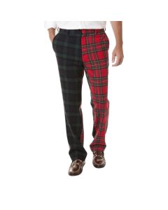two tone tartan pant for men
