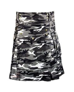 Urban Camouflage Utility Kilt Front