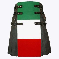 cotton utility kilt italian flag kilt
