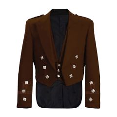Brown Prince Charlie Jacket And Waistcoat