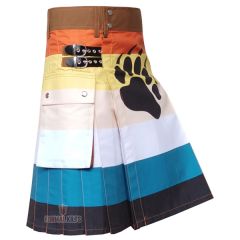 Bear Men Flag Paw Hybrid Utility Kilt