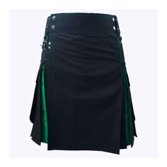 Black And Green Hybrid Utility Kilt