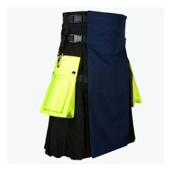 Black And Blue Hybrid Utility Kilt