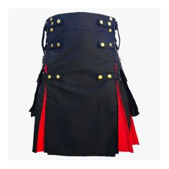 Black And Red Hybrid Utility Kilt