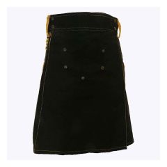 Black Deluxe Modern Kilt And Khaki Straps Style With Khaki Cargo Pockets