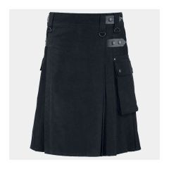 Utility Kilt With Leather Straps