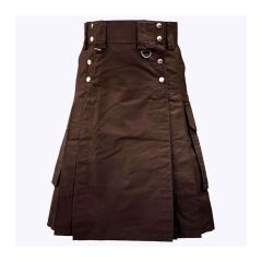 chocolate brown new modern utility kilt