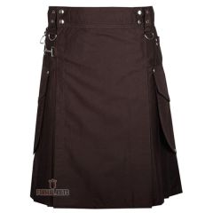 Chocolate Brown Utility Kilt