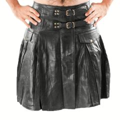 Buy Classic Pleated Leather Kilt