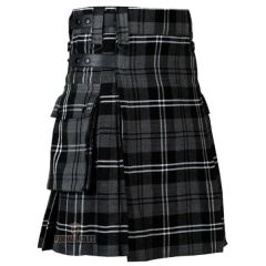 Grey Hamilton Tartan Utility Kilt