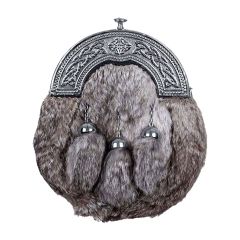 grey rabbit fur sporran