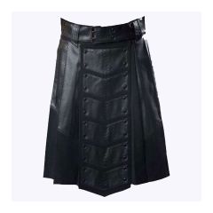 Patch Leather Battle Kilt