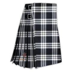 Macfarlane Black and White Tartan Kilt