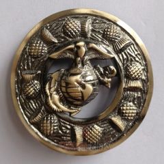 Marine Crops Fly Plaid Brooch