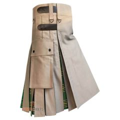 Modern Irish Tartan Hybrid Utility Kilt Side
