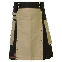 Modern Two Tone Hybrid Utility Kilt Front
