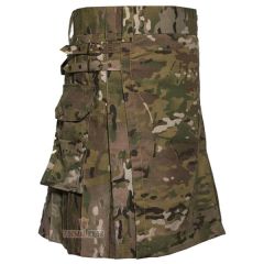 Multicam Camouflage Tactical Utility Kilt Front
