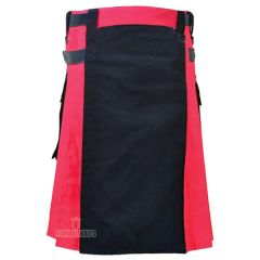 Pink Black Hybrid Utility Kilt Front