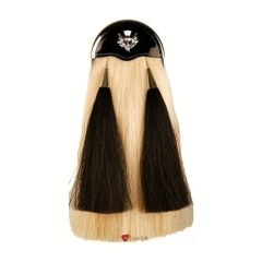 Piper Patent Leather Cantle Sporran With Thistel Badge