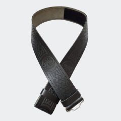 Rampant Lion Black Kilt Belt