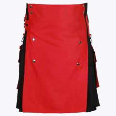 hybrid kilt for men red and black
