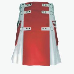 red and white utility kilt