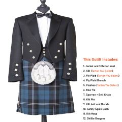 scottish kilt outfit with prince charlie jacket for men