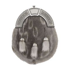 Sealskin Sporran With Antique Celtic Knot Design Cantle