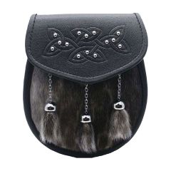 Semi Dress Grey Sealskin Studded Celtic Modren Sporran