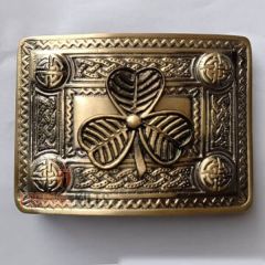 Shamrock Kilt Belt Buckle