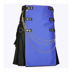 Premium Quality Stylish Utility Kilt With Silver Chain