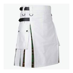 Tara Murphy Tartan And White Cotton Hybrid Utility Kilt