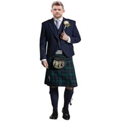 Tweed Kilt Outfit Blue