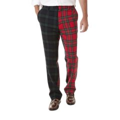 two tone tartan pant for men